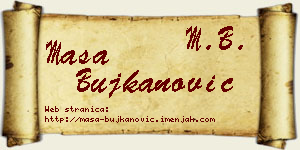 Maša Bujkanović vizit kartica